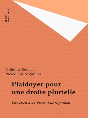 cover image of Plaidoyer pour une droite plurielle